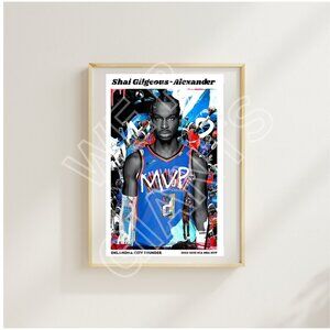 MVP Shai Gilgeous-Alexander 11x17 Art Print (OKC, NBA, Basketball, MVP, Thunder)